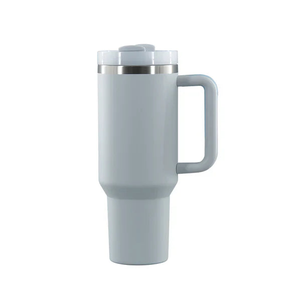 Stainless Steel Vacuum Flask with Straw - 40 oz