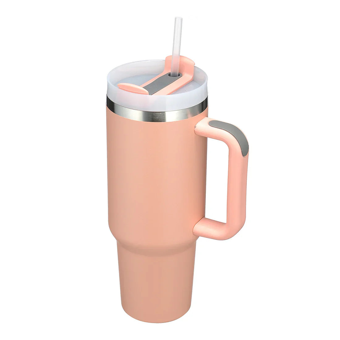 Stainless Steel Vacuum Flask with Straw - 40 oz