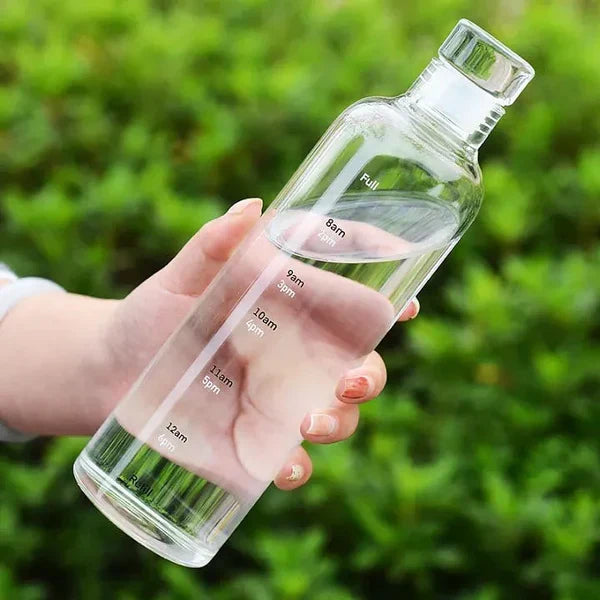 500ml Large Capacity Glass Bottle with Time Marker